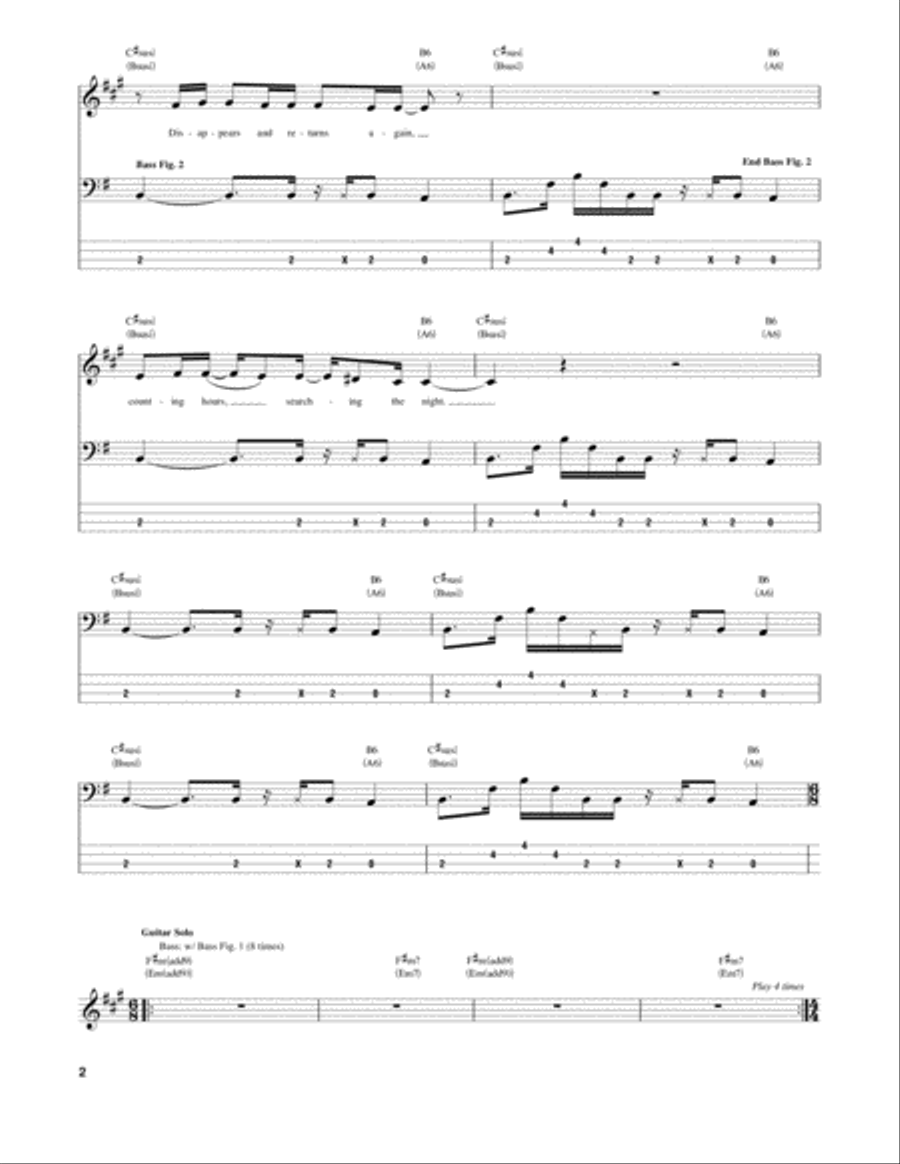 Windowpane Guitar Tablature scores gallery preview page 2
