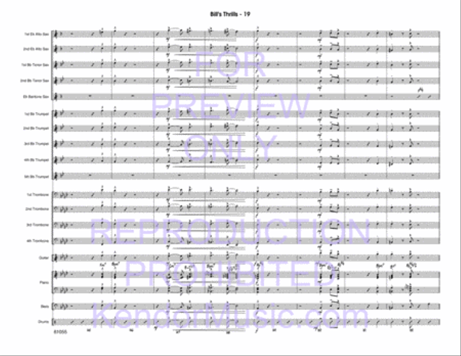 Bill's Thrills Jazz Ensemble scores gallery preview page 20