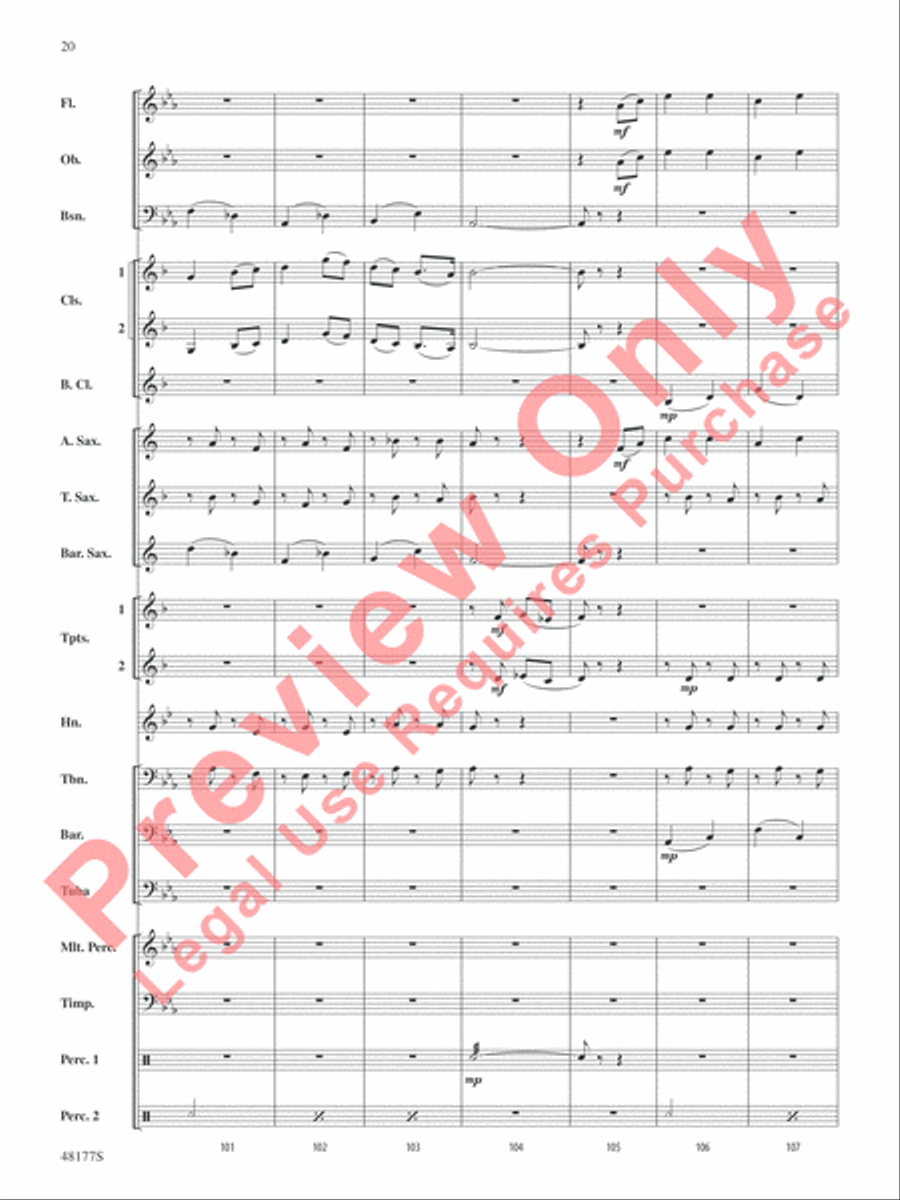 English Folk Song Suite Concert Band scores gallery preview page 21