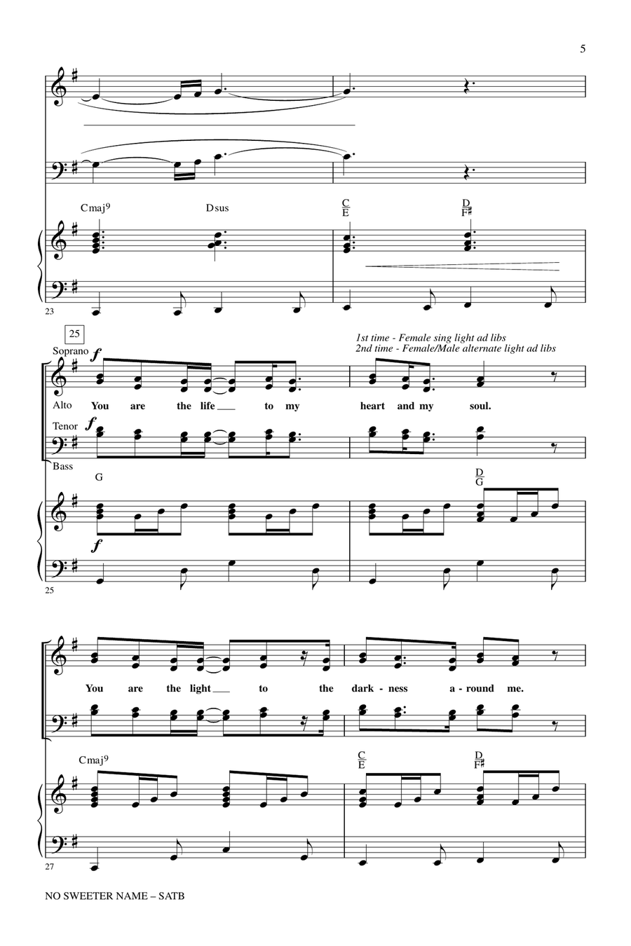 No Sweeter Name 4-Part scores gallery preview page 4