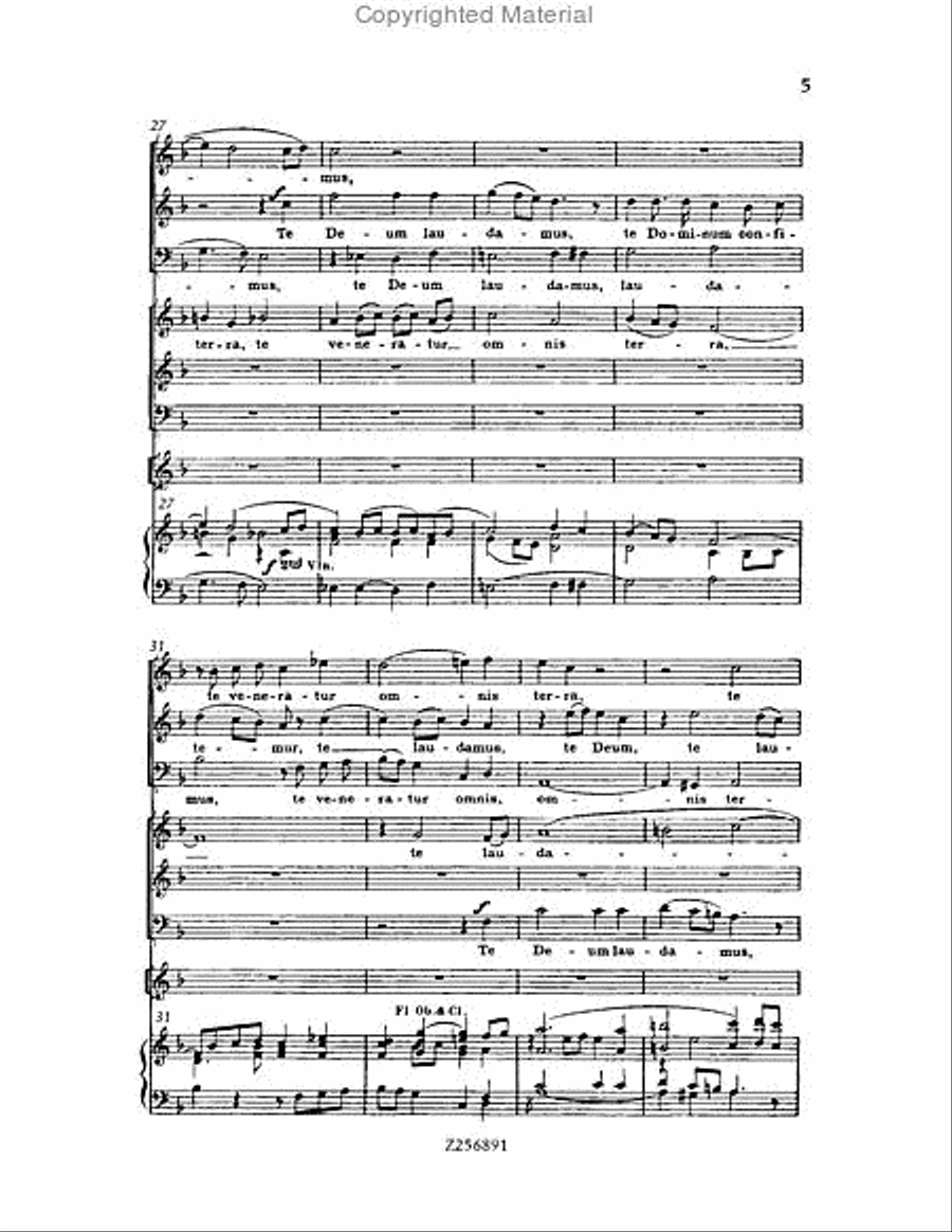 Te Deum, H 118 Choir scores gallery preview page 5