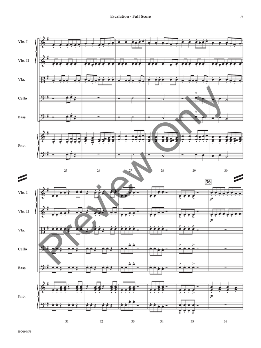 Escalation (Score) String Orchestra scores gallery preview page 4