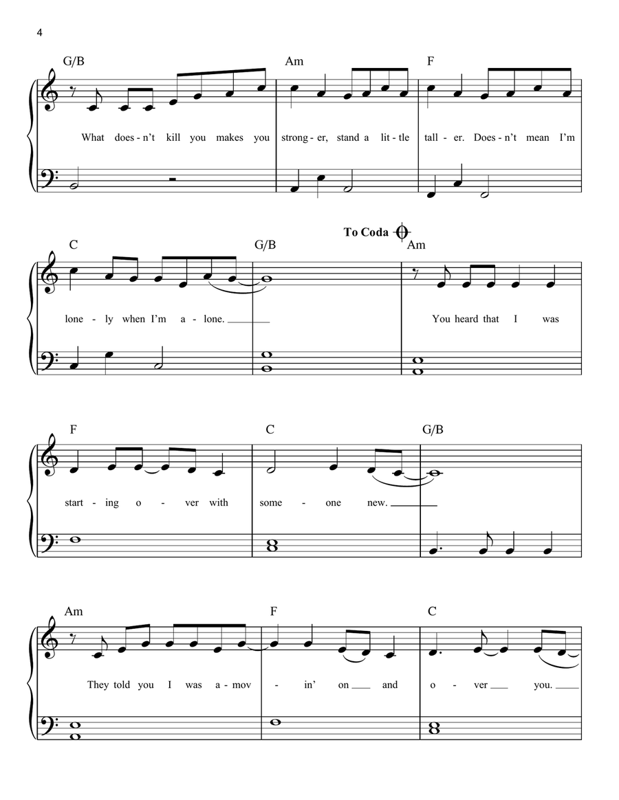 Stronger (What Doesn't Kill You) Voice scores gallery preview page 4