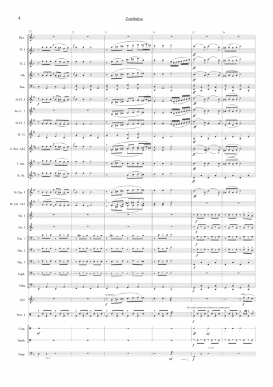 Zembaloo - Grade 3.5 - Ilari Hylkilä Concert Band scores gallery preview page 6