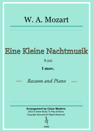 Book cover for Eine Kleine Nachtmusik (1 mov.) - Bassoon and Piano (Full Score and Parts)