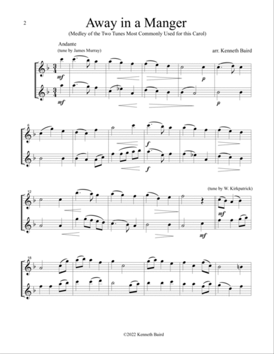 Christmas Duets for Intermediate Flute Players ...and Beyond Flute Duet scores gallery preview page 2