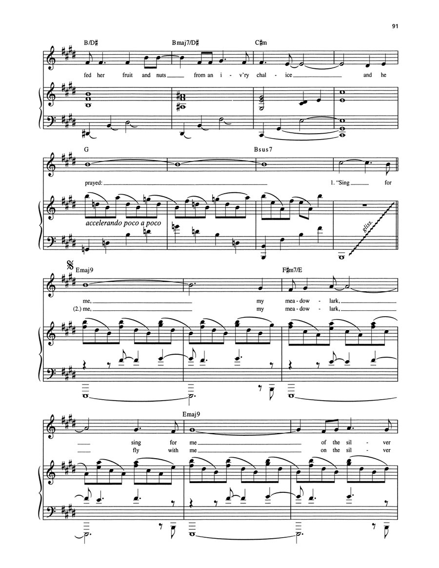 Meadowlark (from The Baker's Wife) Voice scores gallery preview page 3