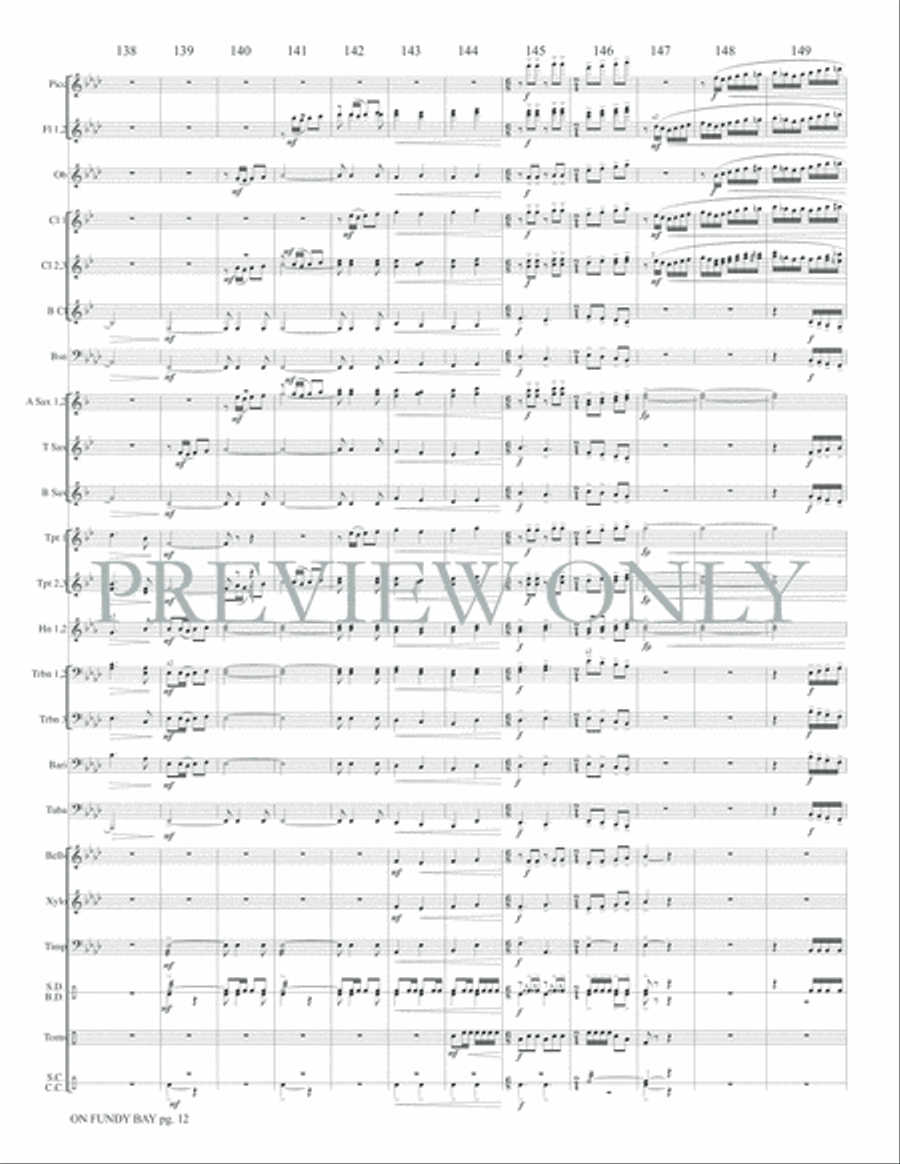 On Fundy Bay Concert Band scores gallery preview page 15