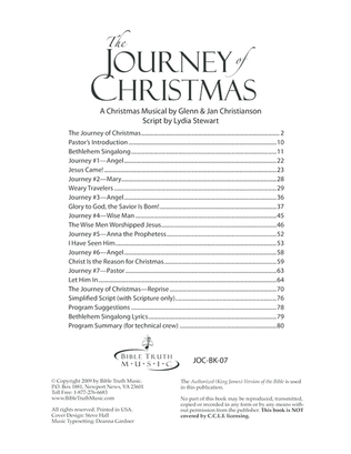 Book cover for The Journey Of Christmas - Christmas Cantata