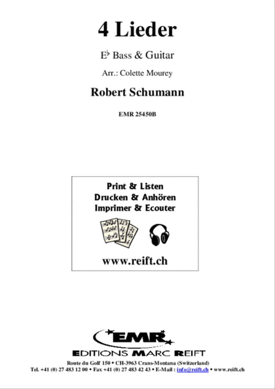 4 Lieder Classical Guitar scores gallery preview page 2
