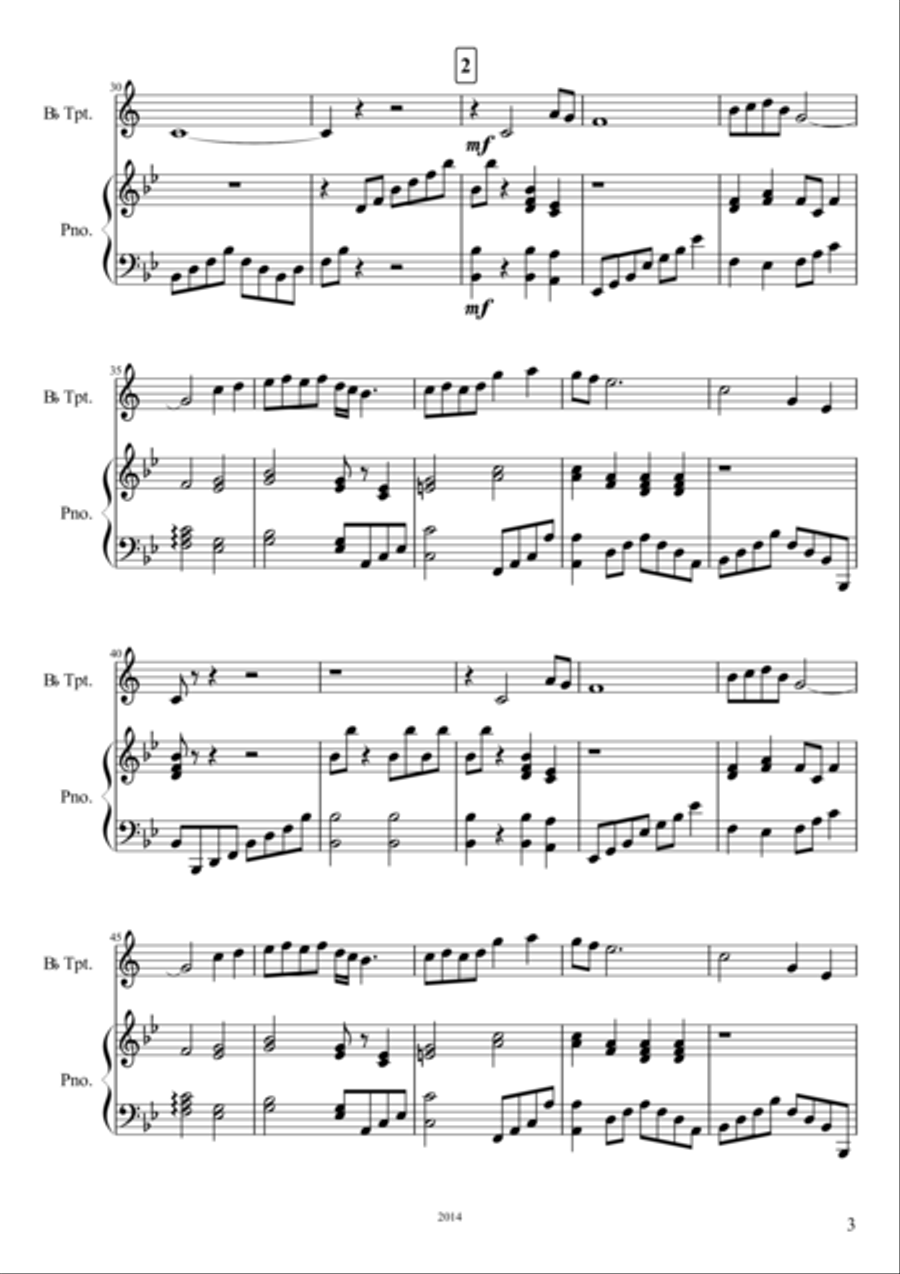 David's Song David's Song Trumpet Duet scores gallery preview page 3