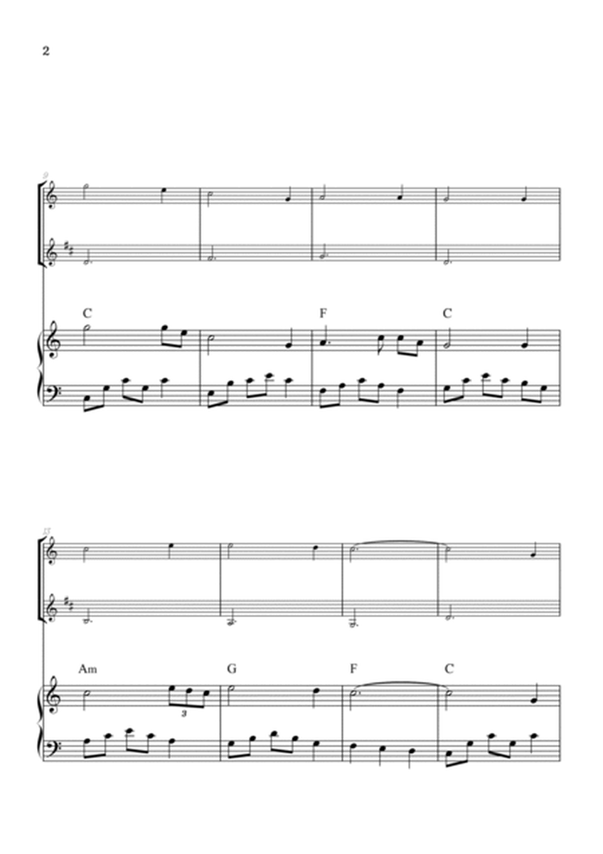 Amazing Grace • easy flute and clarinet sheet music with piano accompaniment and chords image number null