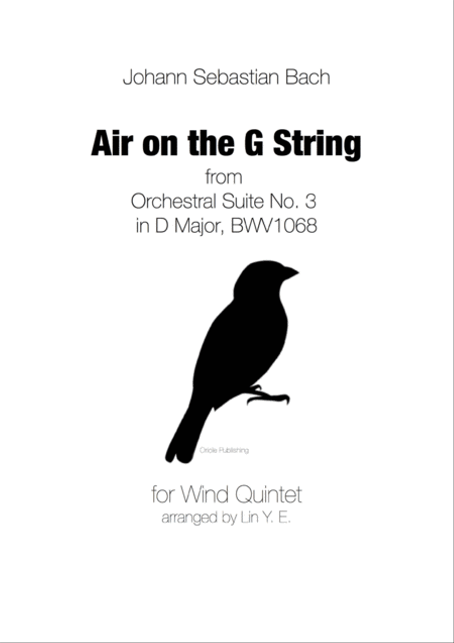 J. S. Bach - Air on the G String for Wind Quintet Woodwind Quintet scores gallery preview page 1