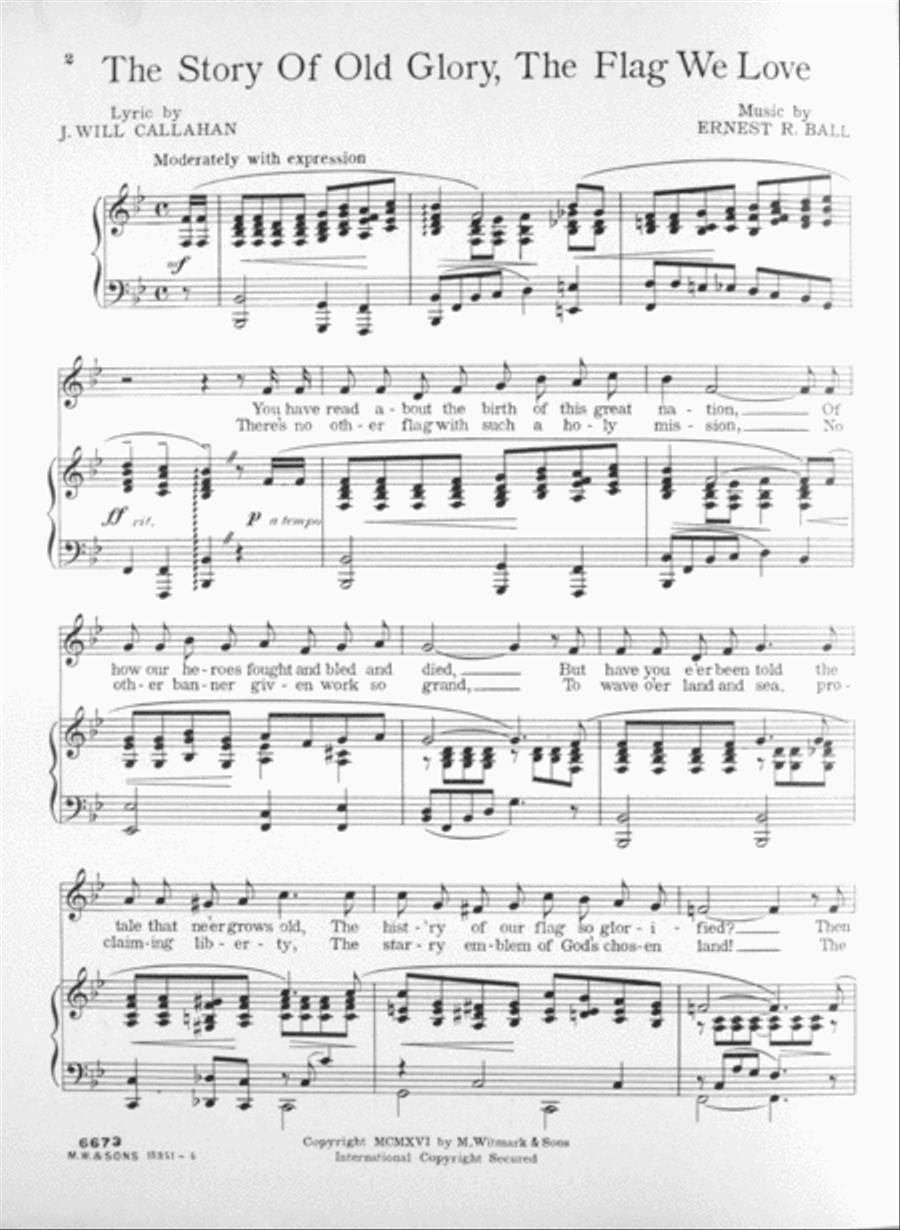 The Story of Old Glory, The Flag We Love Voice scores gallery preview page 2
