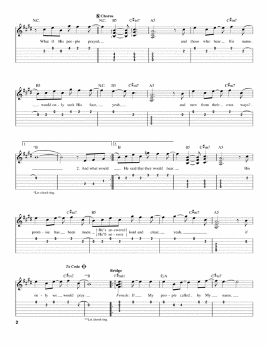 What If His People Prayed Acoustic Guitar scores gallery preview page 2