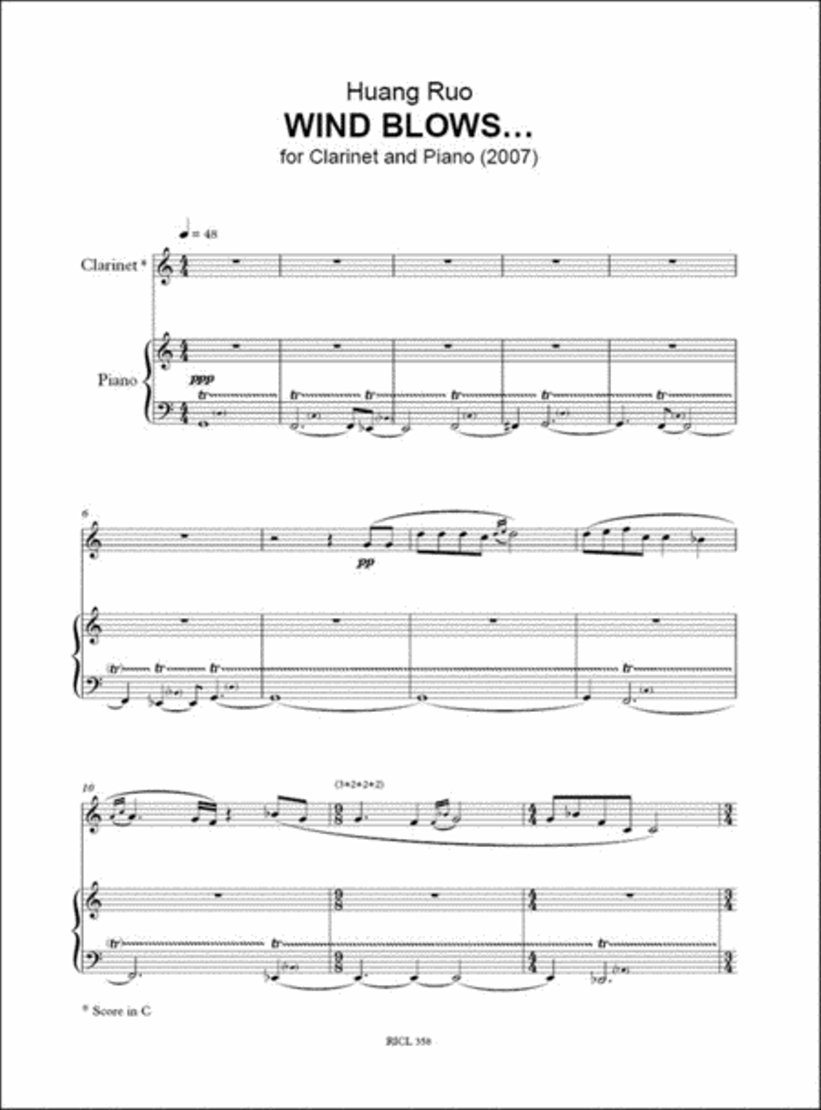 Wind Blows… Clarinet Solo scores gallery preview page 2