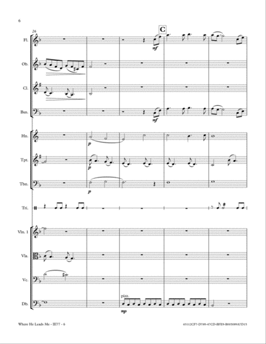 Where He Leads Me Where He Leads Me Full Orchestra scores gallery preview page 6