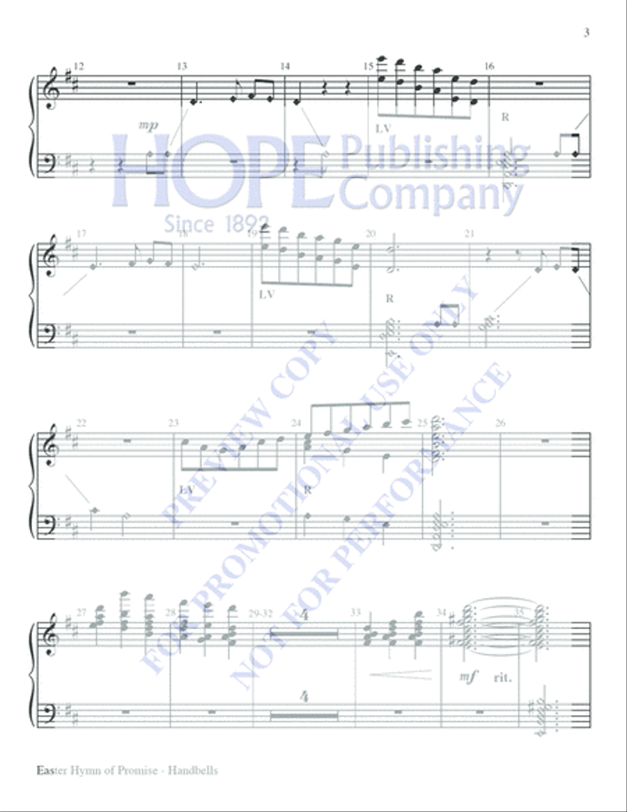 Easter Hymn of Promise Choir scores gallery preview page 3