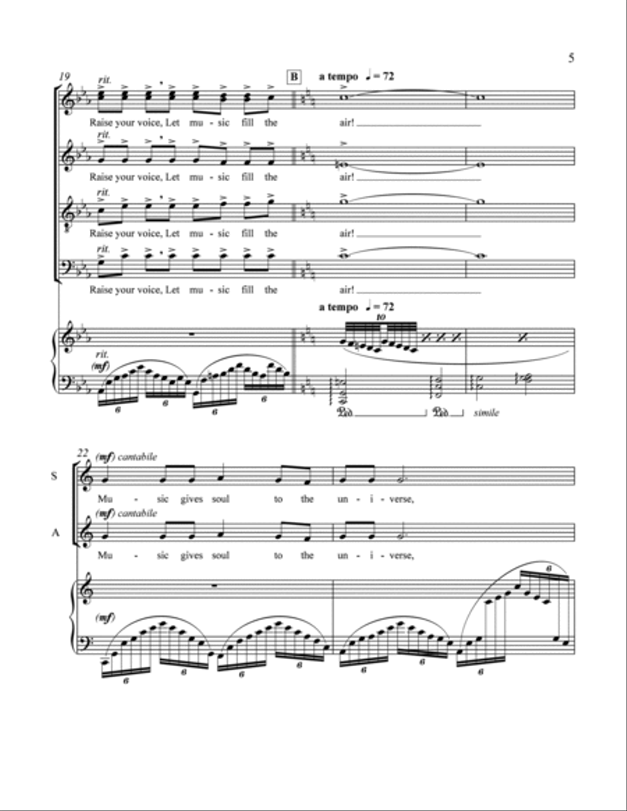 Let Music Fill the Air 4-Part scores gallery preview page 4