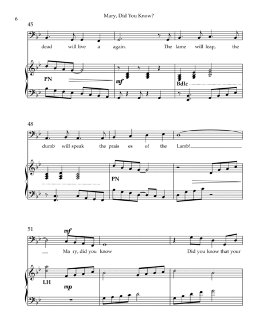 Mary, Did You Know? Mary, Did You Know? Harp scores gallery preview page 6