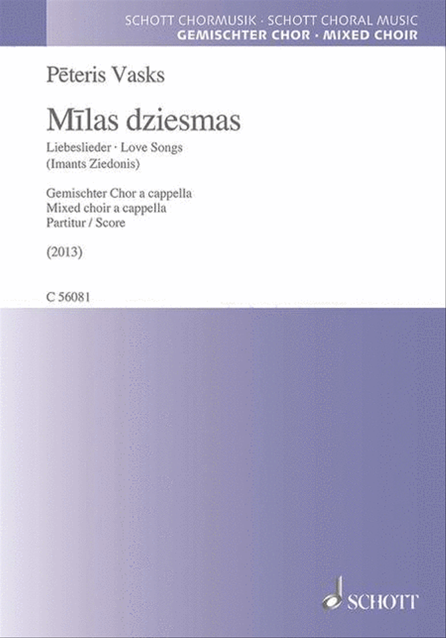 Mīlas dziesmas A Cappella scores gallery preview page 1