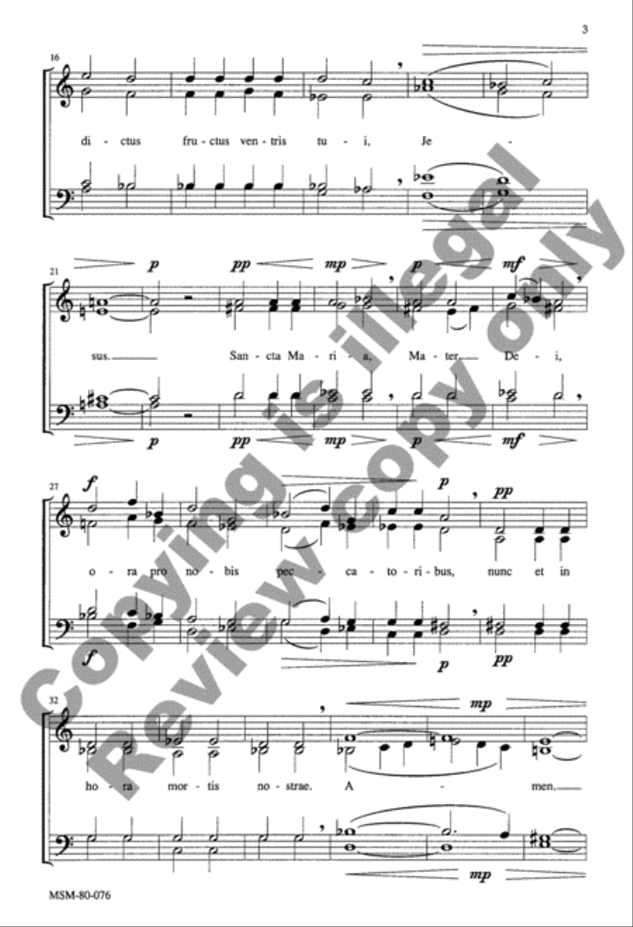 Ave Maria 4-Part scores gallery preview page 4