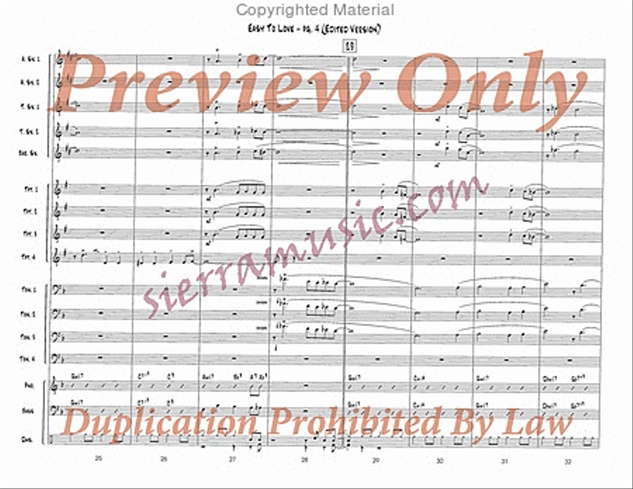 Easy To Love (Edited) Jazz Ensemble scores gallery preview page 5