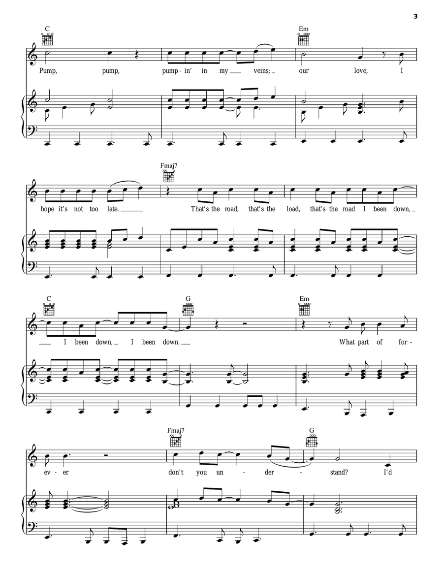 What Part Of Forever Piano, Vocal, Guitar scores gallery preview page 3