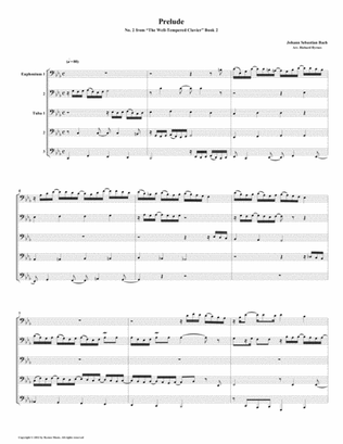 Prelude 02 from Well-Tempered Clavier, Book 2 (Euphonium-Tuba Quintet)