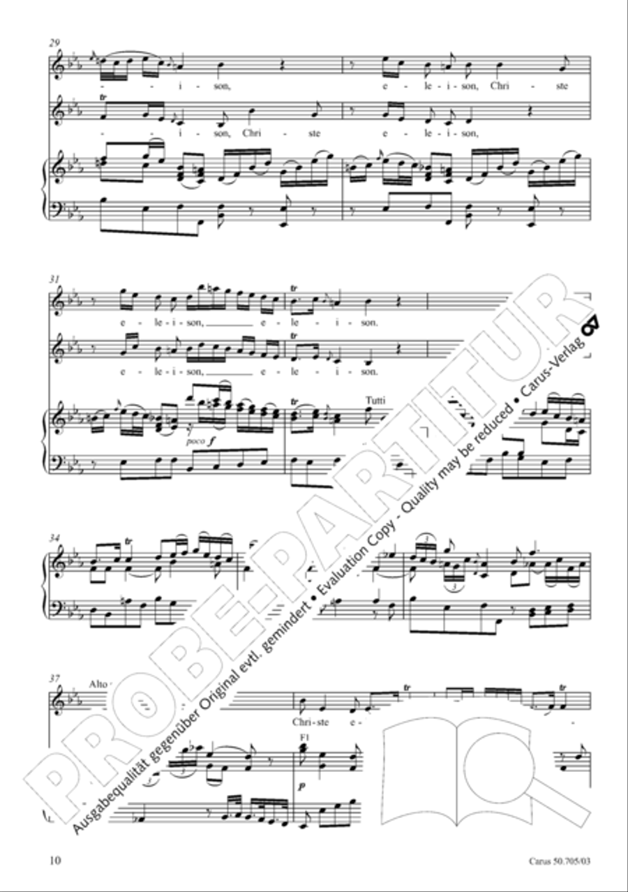 Missa in g. Hasse-Werkausgabe IV/3 4-Part scores gallery preview page 19