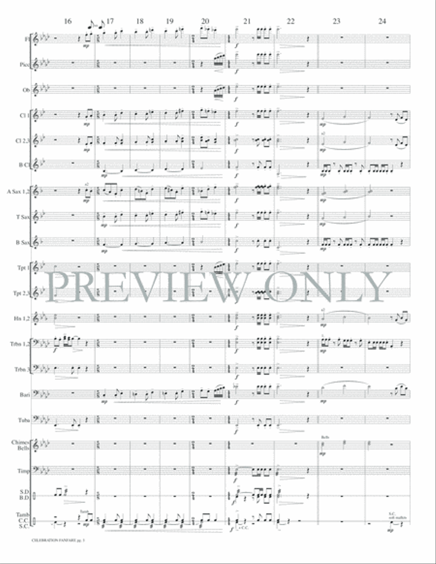 Celebration Fanfare Concert Band scores gallery preview page 6