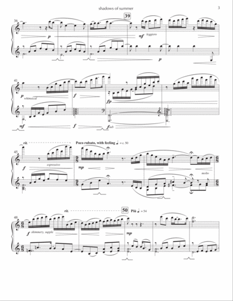 Shadows of Summer - Piano Solo Piano Solo scores gallery preview page 3