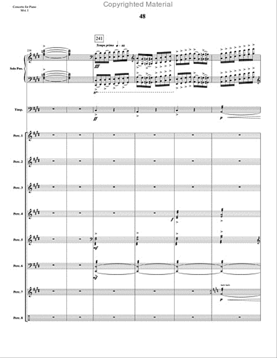 Concerto for Piano and Percussion Orchestra Percussion Ensemble scores gallery preview page 70