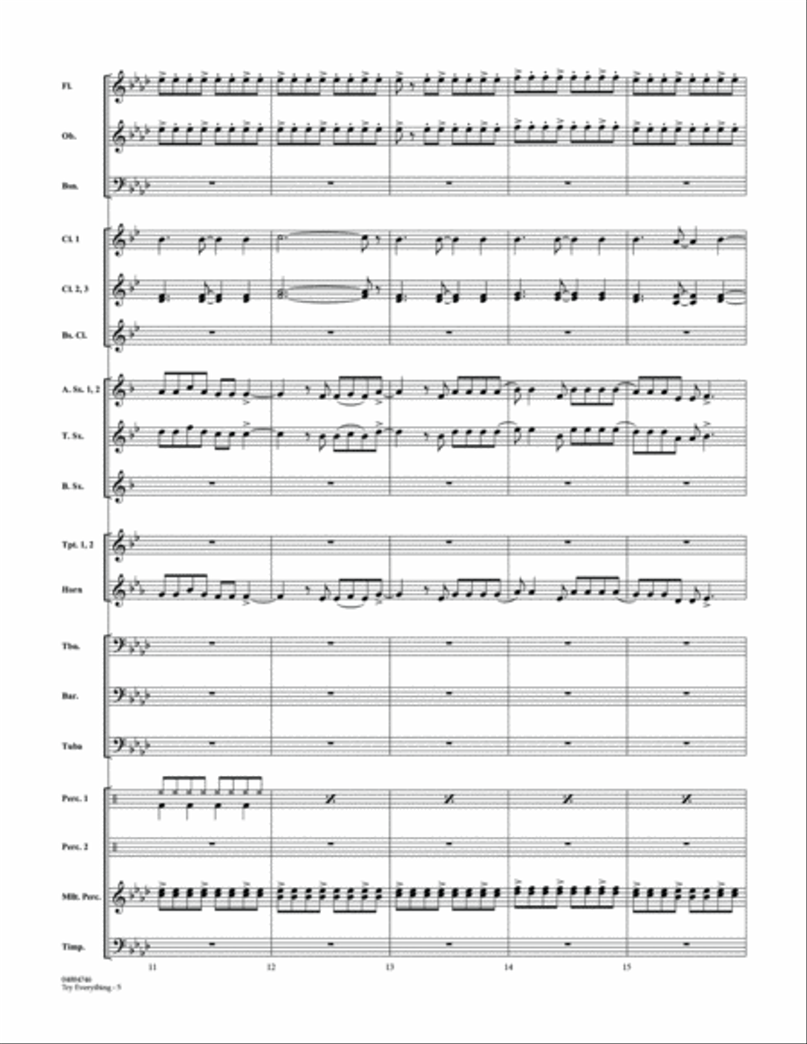 Try Everything (from Zootopia) - Full Score Concert Band scores gallery preview page 4