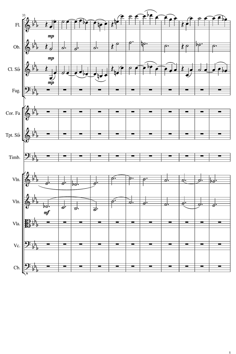 Sonate Nº5 1 º Mov. (Orchestration) Chamber Music scores gallery preview page 5
