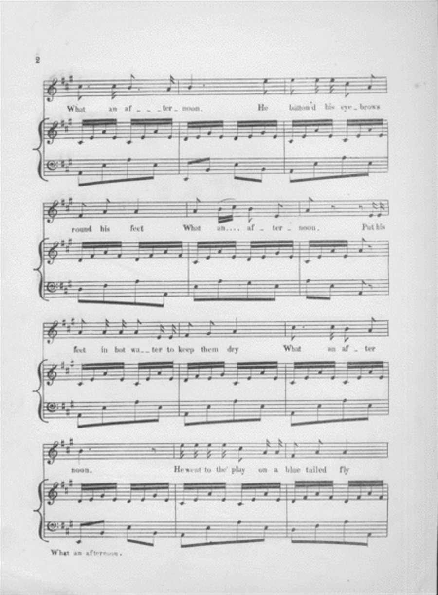 What An Afternoon! Comic Song Voice scores gallery preview page 3