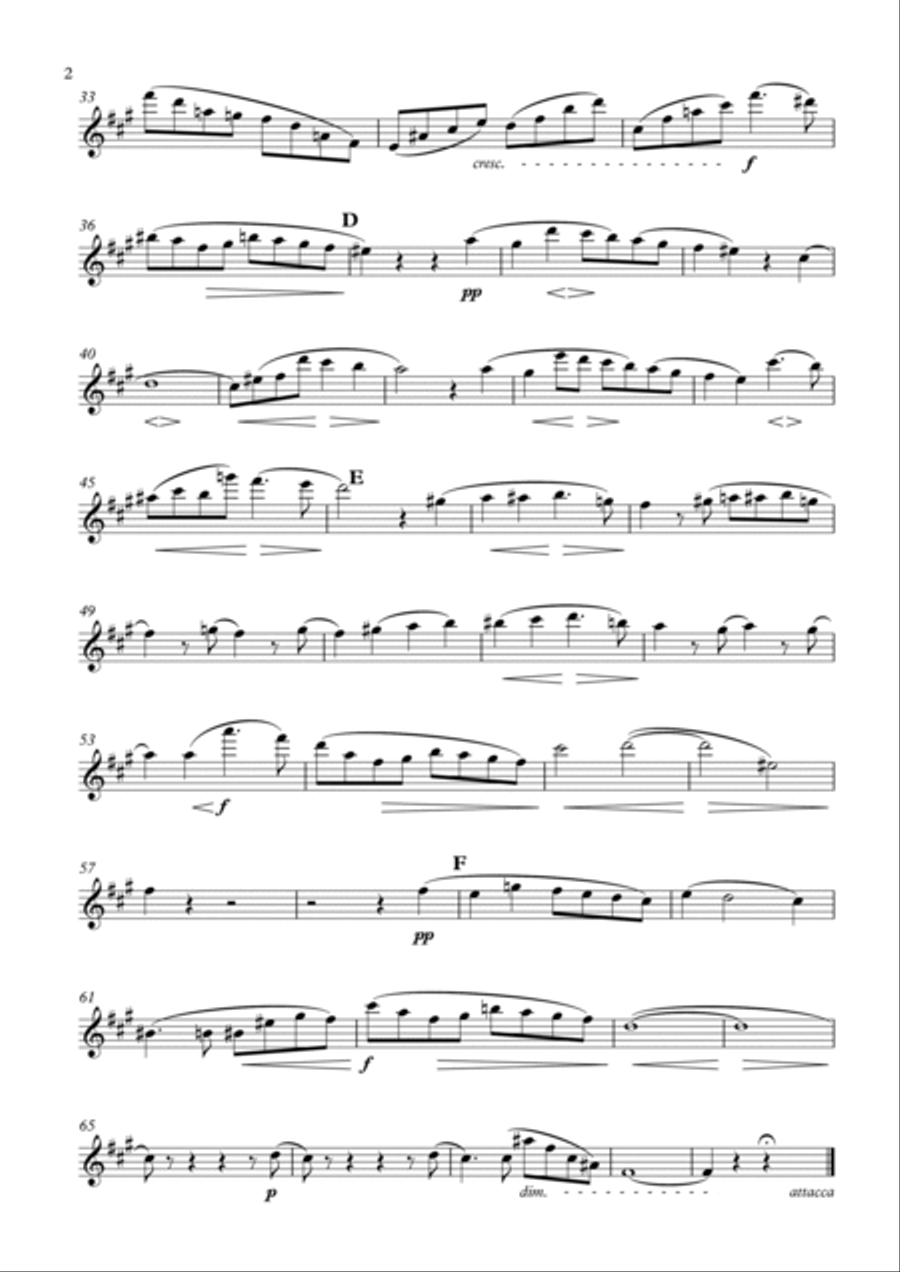 Robert Schumann - Fantasiestücke, Op. 73 arranged for Baritone Saxophone Baritone Saxophone scores gallery preview page 2