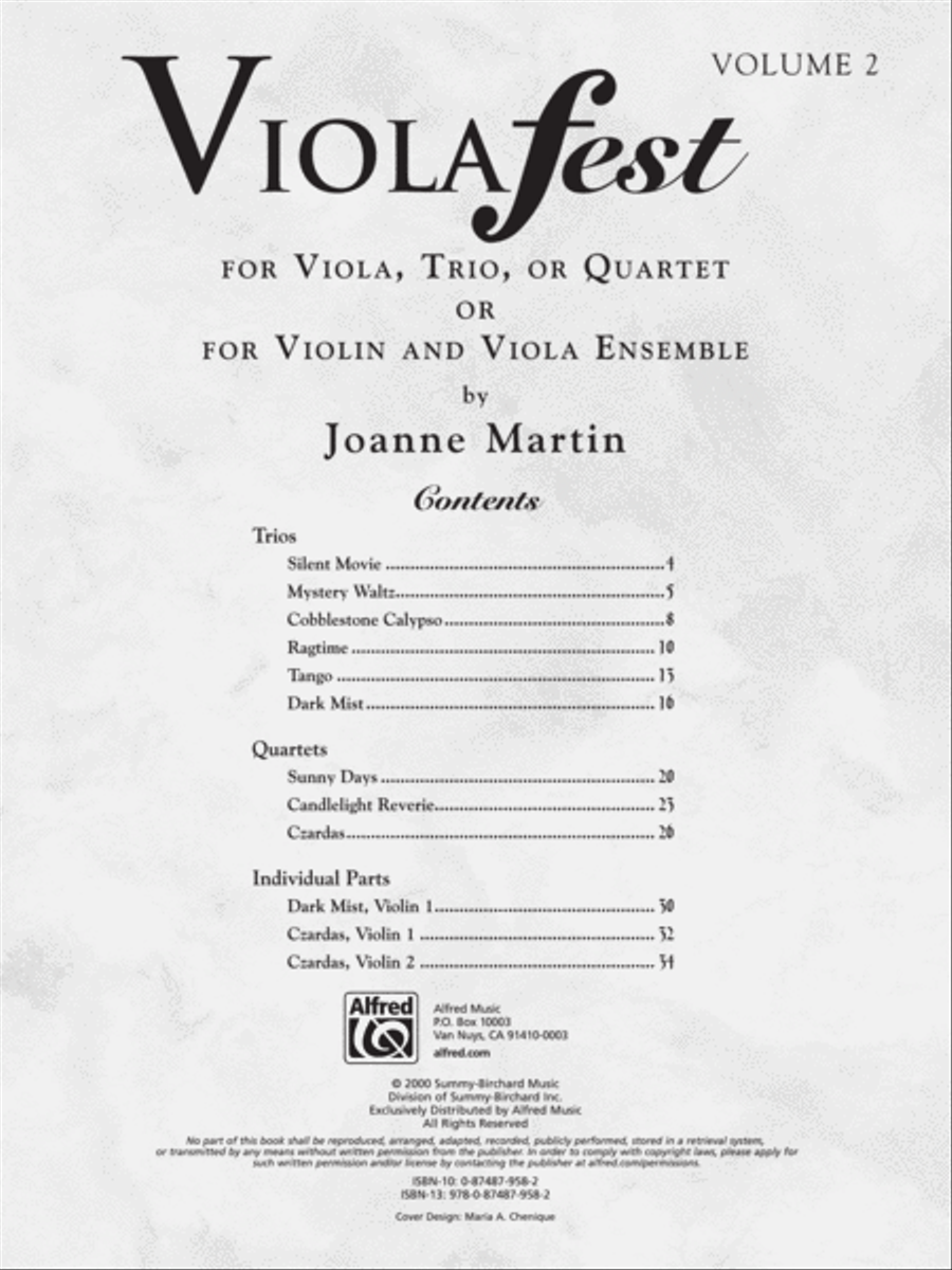 ViolaFest, Volume 2 Viola scores gallery preview page 3