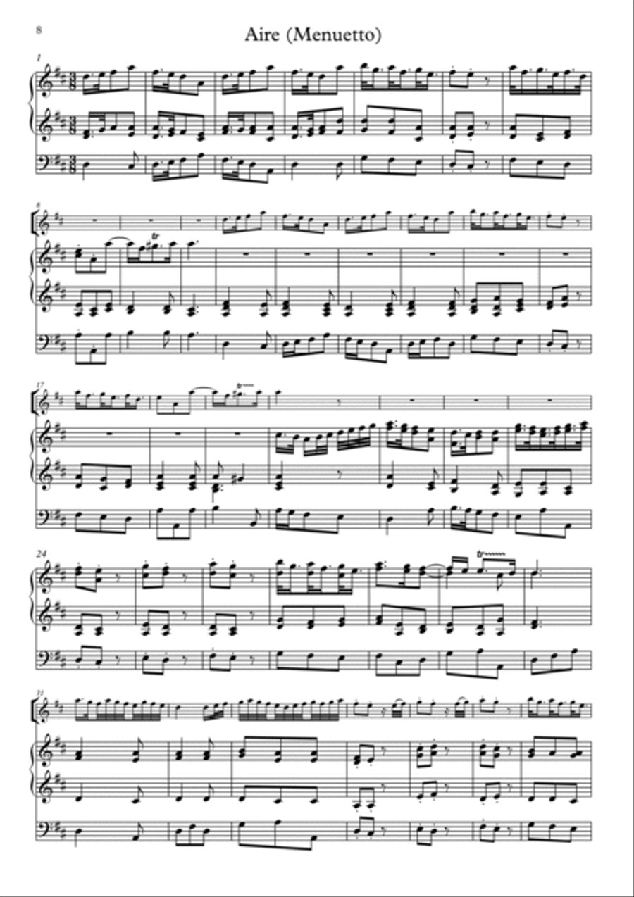 G. F. Handel Suite D major (from Water music) for trumpet & organ C Trumpet scores gallery preview page 6