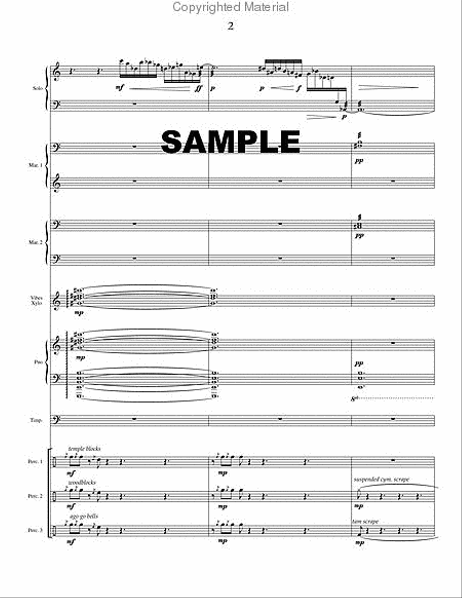 Rimbasly (percussion ensemble set) Percussion Ensemble scores gallery preview page 3