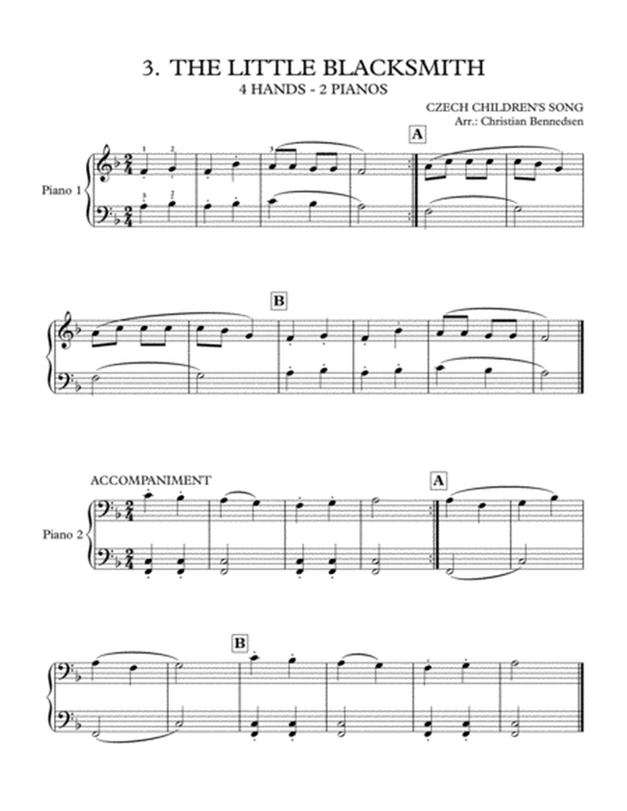 European Folk Melodies For 4 Hands - 2 Pianos image number null