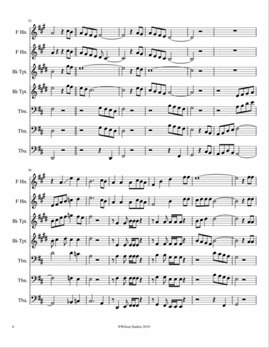 Are You Washed in the Blood? Brass Ensemble scores gallery preview page 6