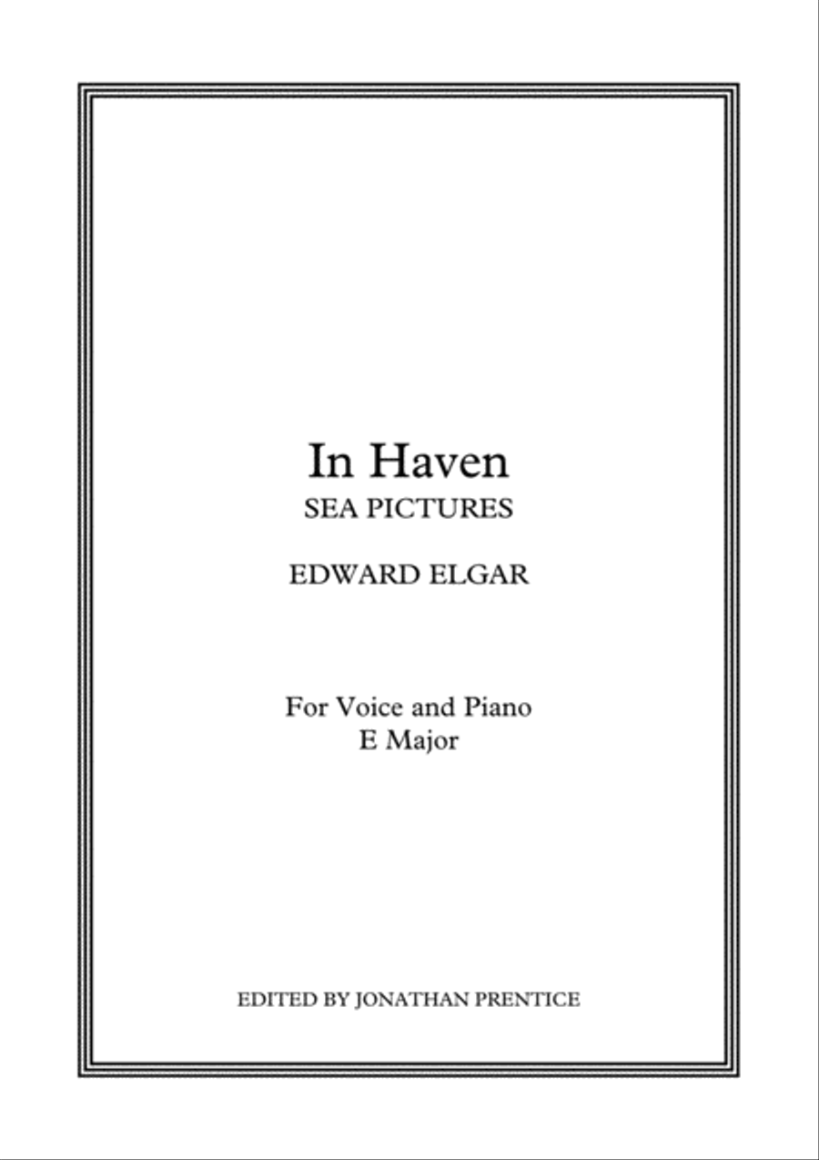 In Haven (E Major) Voice scores gallery preview page 1