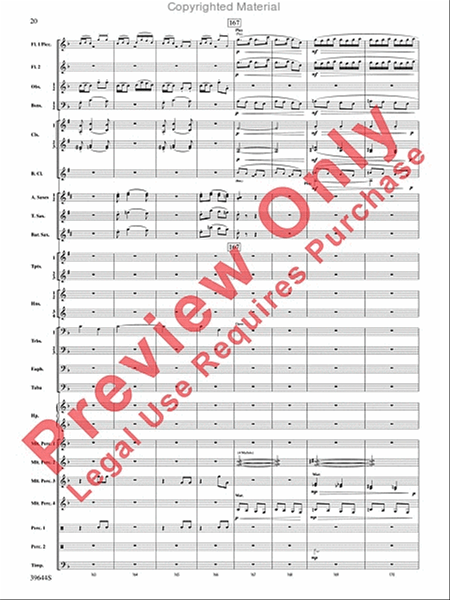 Laideronnette: Impératrice des Pagodes (from Ma mère l'oye) Concert Band scores gallery preview page 21