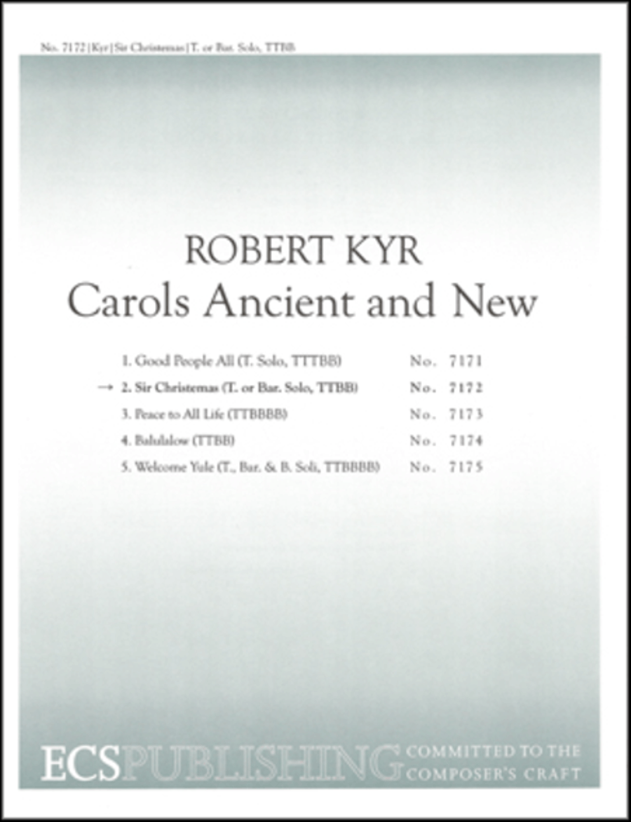 Carols Ancient and New: 2. Sir Christemas TTBB scores gallery preview page 1