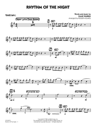 Rhythm of the Night (arr. Roger Holmes) - Tenor Sax 1