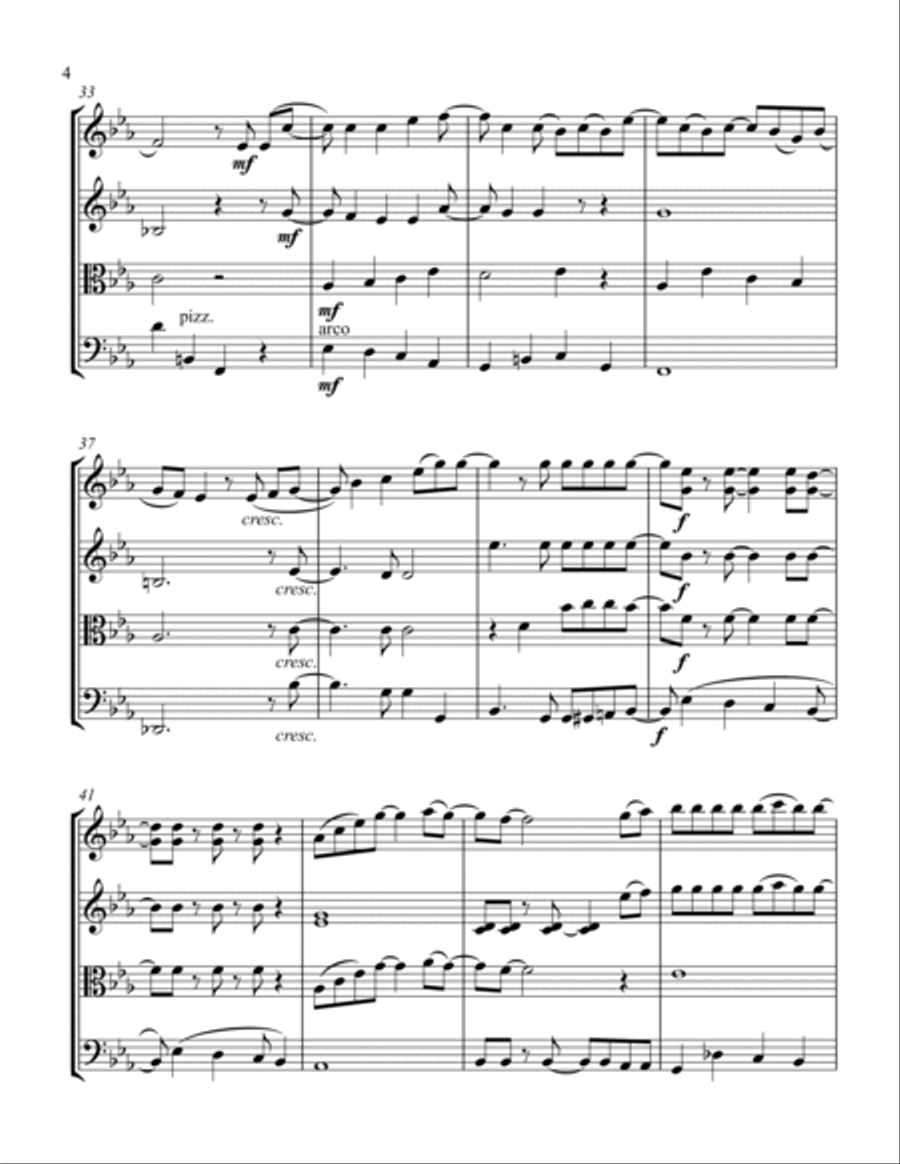 How Deep Is Your Love String Quartet scores gallery preview page 4