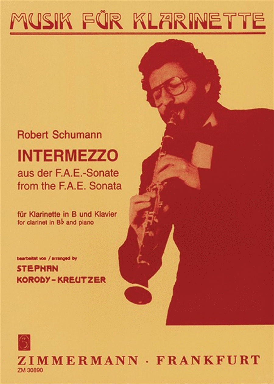 Intermezzo from the F.A.E.-Sonata B-Flat Clarinet scores gallery preview page 1