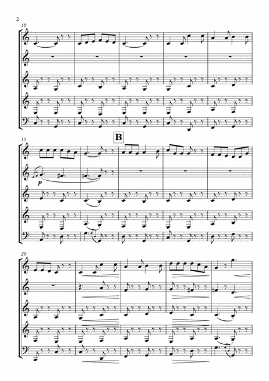 We're Off To See The Wizard Woodwind Quintet scores gallery preview page 2