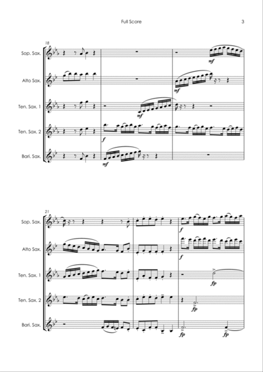 Ding Dong, Bing Bong! - sax quintet Saxophone Quintet scores gallery preview page 5